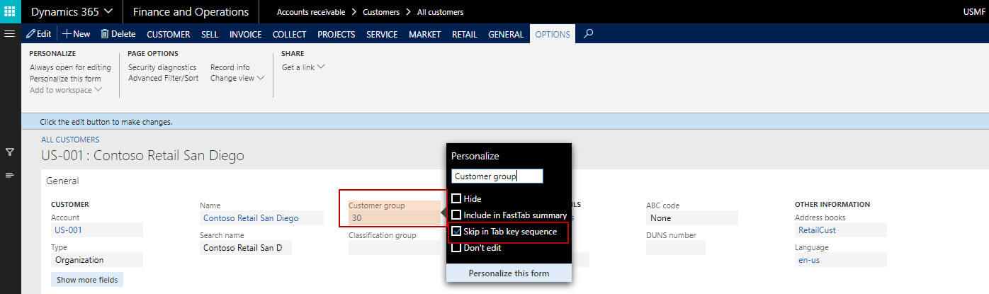 personalization Dynamics 365